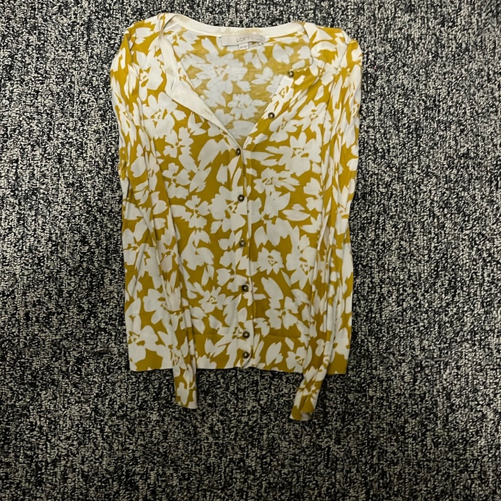 Loft printed cardigan